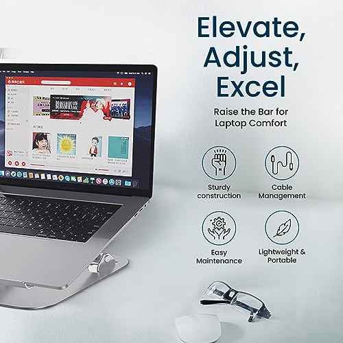 OTM Essentials Aluminum Adjustable Laptop Riser Stand,