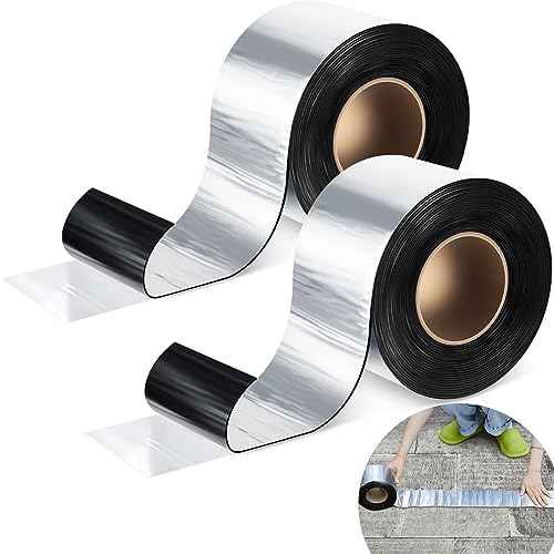 Frienda 2 Rolls Flashing Tape Waterproof Patch Seal Tape 32 Feet Self Adhesive Asphalt Repair for Window Roof Doors Panels Gutter Repair Outdoor(4" X 32')