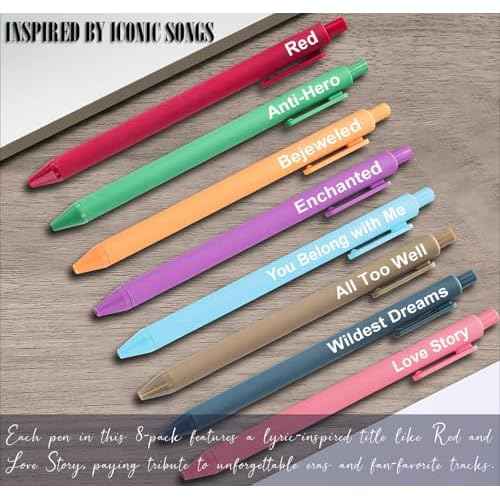 Taylor Gifts Merch, Cute Taylor Gel Pens, Office Supplies for Music Fans, Taylor Birthday Party Favors for Girls, Women, Nurse, Teacher, Christmas Stocking Stuffers Gift for Girls Boys