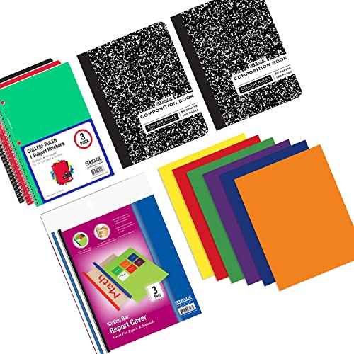 OMURA Learning | Primary Back-to-School Supply Box for All-in-One Student Essentials Set | Composition Book Ruler | Ideal School Supplies Gift | 70 Count