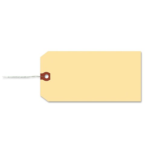 Avery Shipping Tags, Paper/Double Wire, 5.25 x 2.625 Inches, Manila, Pack of 1000 (12606)