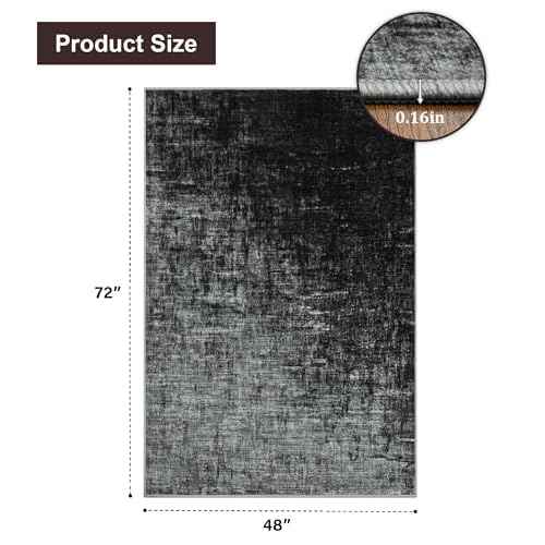 chakme Office Chair Mat for Hardwood Floor, 72"x48" Easy Glide Computer Desk Mat Protector for Rolling Chair Under Desk Rug Nonslip Backing, Machine Wash, (Abstract)