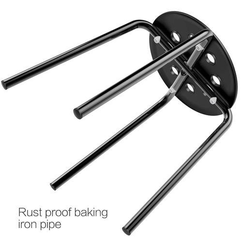 Yaheetech 17.3in Height Portable Plastic Stools Backless Round Top Kitchen Home, Garden & Living Pack of 5 Black