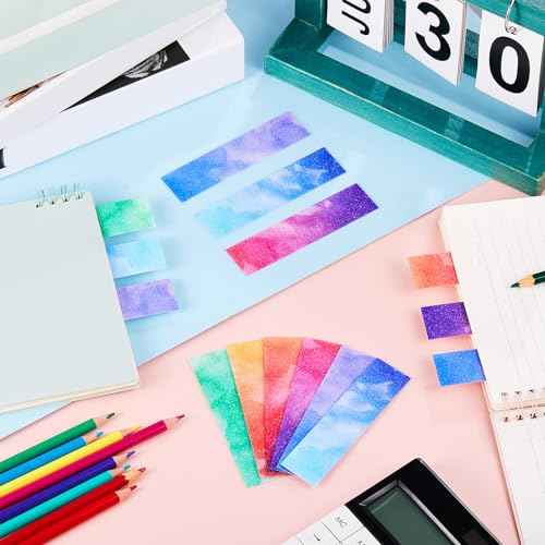 36 Pcs Watercolor Style Anxiety Sensory Stickers Mental Health Stickers Mindfulness Fidget Textured Strips Toy Adhesive Tactile Calm Relief Item for Adults School Counselor Office, 6 Styles