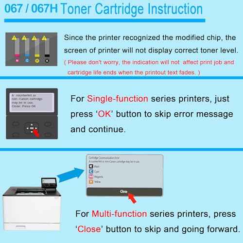 067 Black Toner Cartridge Replacement for Canon 067 067H for imageCLASS MF656Cdw LBP632Cdw MF654Cdw MF653Cdw LBP633Cdw Printer (Black, 2-Pack)