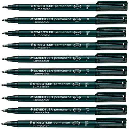 Lumocolor Quick-drying Fine Point Permanent Markers, Black
