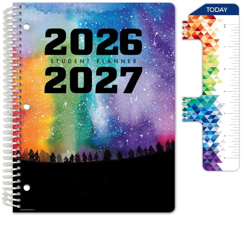 Rainbow Silhouette Student Planner 2026-2027 8.5x11 Dated Weekly & Monthly Academic Organizer