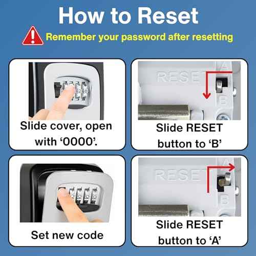 Key Lock Box with Code for Outside - Wall Mount Lockbox for Keys Outdoor - Combination Lock Box to Hide a Key Outside - Key Cabinets
