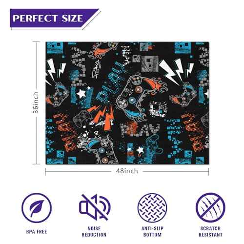 Office Chair Mat for Hardwood Gamer 36"x48" Computer Gaming Chair Mat Anti-Slip Rugs Game Protector for Rolling Chairs Under Desk Rug for Home
