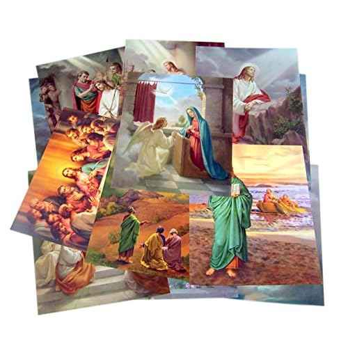 The Mysteries of the Rosary Illustrated Cardstock Poster Set, 20 Pieces, 10 Inch