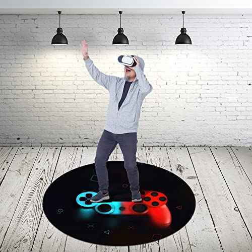 Generic Gaming Chair Mat for Hardwood Floor, Non-Slip Round Office Chair Mat, 47" x 1", Red