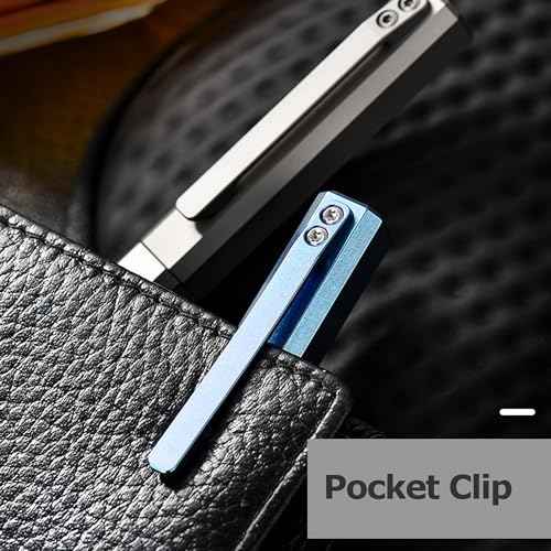 Titanium Ballpoint Pen with Clip Cap 5.2" Tactical Pen Compact Size EDC Ballpoint Pen for Everyday Carry