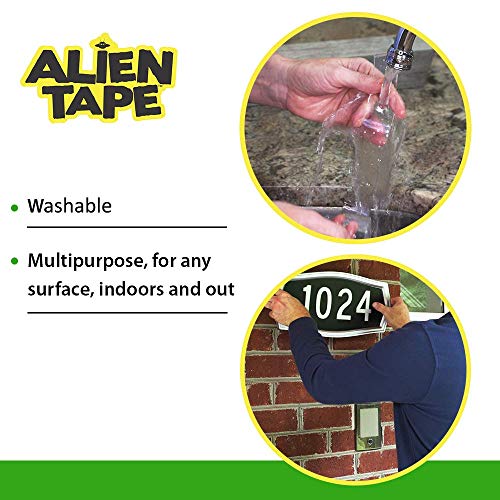 ALIEN TAPE Holiday Package Nano Double Sided Tape, Multipurpose Removable Adhesive Transparent Grip Mounting Tape Washable Strong Sticky Heavy Duty As Seen On TV 60 Feet