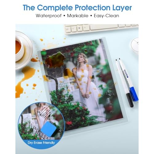 KTRIO 5 MIL Laminating Sheets, Hold 8.5 x 11 Inches, 200 Pack Thermal Laminating Pouches, 9 x 11.5 Laminate Sheets for Laminator, Clear Lamination Sheet Paper, Letter Size, Office School Home Supplies