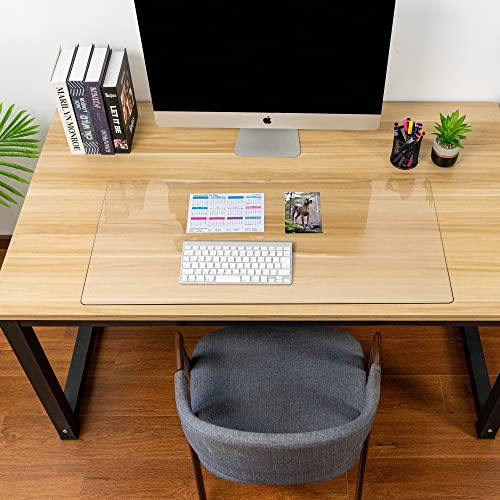 Awnour Clear Desk Mat 36x17 Inches - Transparent Office & Home Protector