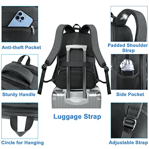MATEIN 17 Inch Laptop Backpack, TSA Large Travel Backpack with Lunch Box, Anti-Theft Work Business Carry On with USB Port, Water Resistant Sturdy College Computer Backpack for Men Women