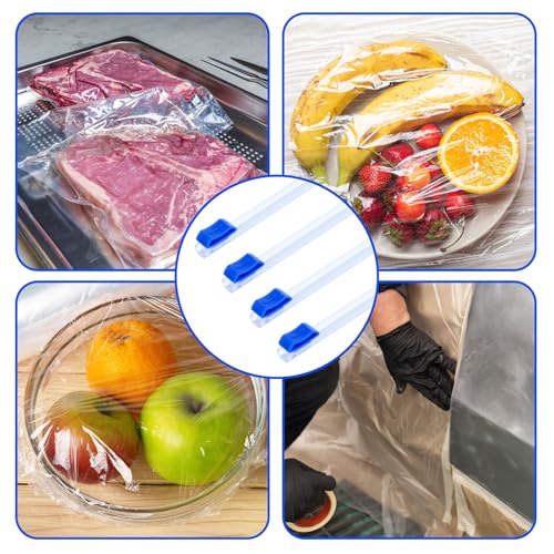 Plastic Wrap Cutter Dispenser 4-Pack for Kitchen Food Wraps & Aluminum Foil