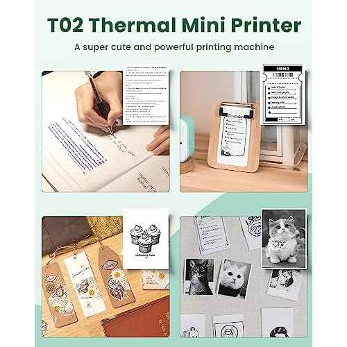 T02 Sticker Printer, ¡¼2024 New Upgrade¡½ Mini Thermal Maker, Sticker Printer Machine, Bluetooth Wireless Portable Maker for Kids Birthday