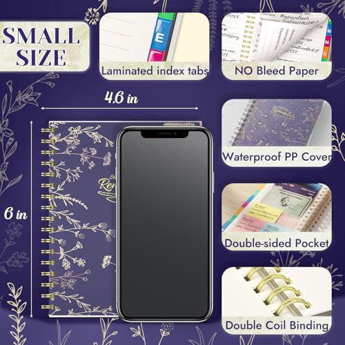 Hi!SCI Password Book with Colorful A-Z Laminated Tabs, Lavender Purple, Spiral Keeper (684 Entries)