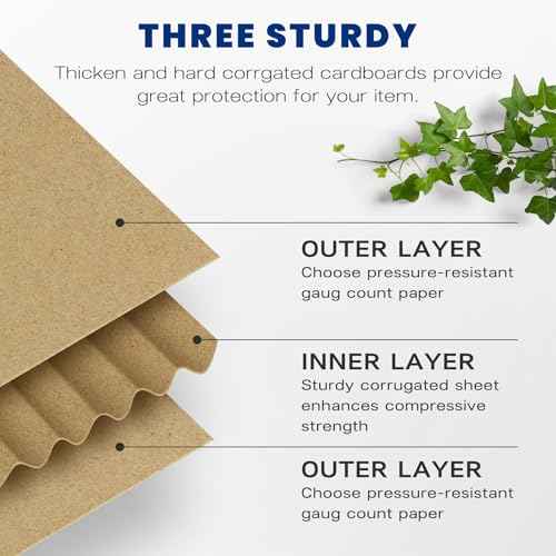 Golden State Art, Shipping 8x8x8 Box, Cardboard Corrugated Square Mailer For Gift, Packaging Mailing Carton, Brown, 28 Pack