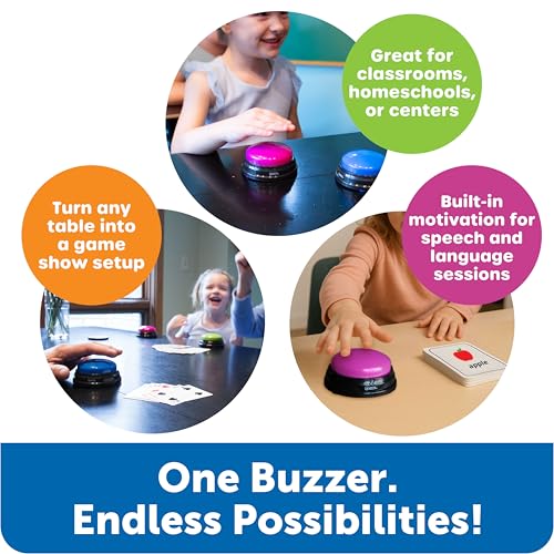 Learning Resources Answer Buzzers Set of 4 Classroom Buttons - Interactive Educational Game
