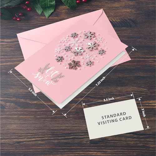 easykart labels 72 Christmas Greeting Cards Assortment, High gloss Spot UV,7.25 x 5.5 Inch with Seal Stickers For Friends, Family and loved Ones