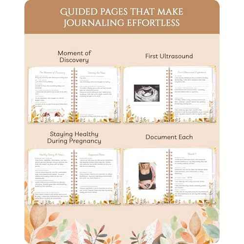 Pregnancy Journal ? 82 Page Hardcover Memory Book for Expecting Moms | Beautiful & Thoughtful Mom to Be Gift, Pregnancy Book for First Time Moms, Ultrasound Baby Picture Pocket
