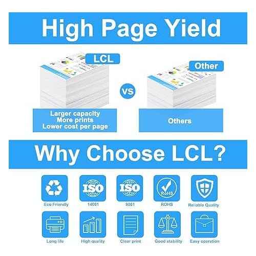 LCL Remanufactured Toner Cartridge Replacement for Xerox 6655 106R02744 for Xerox WorkCentre 6655i 6655iXM 6655XM High Yield (1-Pack Cyan)