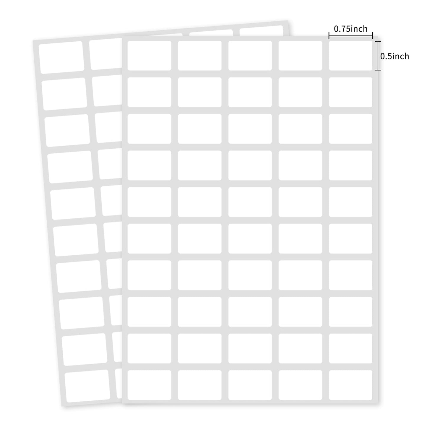 Yeachlaing Multi-Use Removable Labels, 1/2" x 3/4",1000 PCS Blank Labels Total,Water/Oil/Tear Resistant/Ink Won't Smudge No Residue