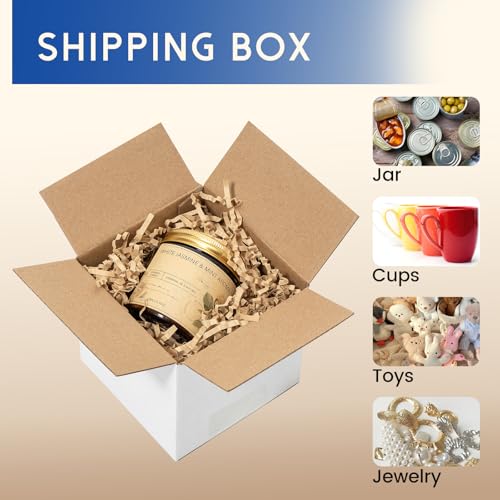 Mefleet 4x4x4 Inch White Corrugated Cardboard Shipping Boxes 50 Pack