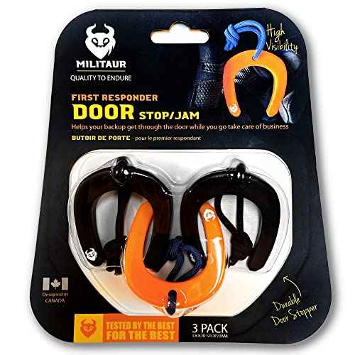First Responder Door Stop/Jam Multi (3 Pack) ? Compatible with Molle Systems, Tactical Tool for Police, EMS, EMT, Firefighters, Security
