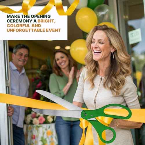 Giant Scissors for Ribbon Cutting - Green 25 Inch Grand Opening Scissors for Ribbon Cutting Ceremony Business Openings Special Events and Inaugurations
