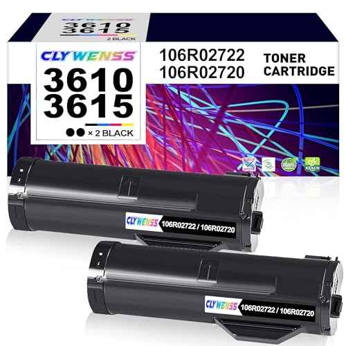 3610 3615 Toner Cartridge Replacement for Xerox 106R02722 106R02720 for Phaser 3610 3610N 3610DN 3610DNW, Workcentre 3615 3615DN 3615DNW Printer (High Yield-14,100 Pages, 2-Black)