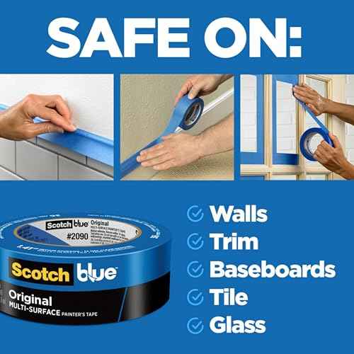 ScotchBlue Original Multi-Surface Painter's Tape, 0.94 Inches x 60 Yards, 12 Rolls, Blue, Paint Tape Protects Surfaces and Removes Easily, Multi-Surface Painting Tape for Indoor and Outdoor Use