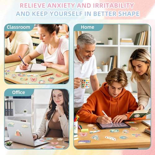 TOEMUR 150pcs Textured Sensory & Fidget Strips with Mindfulness Designs - Bulk Set, Variation A