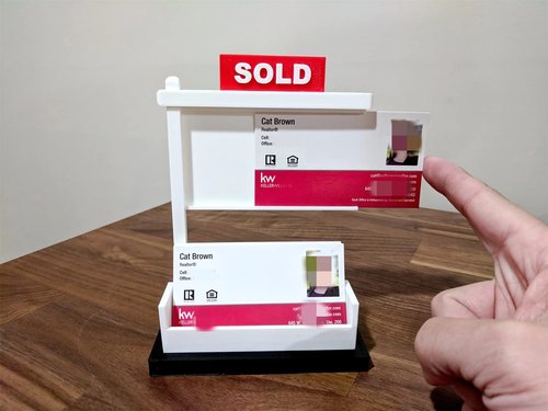 Jxueych Real Estate Business Card Holder for Desk, Realtor Business Office Reception Desktop Business Card Display for Men & Women - Holds Standard Cards
