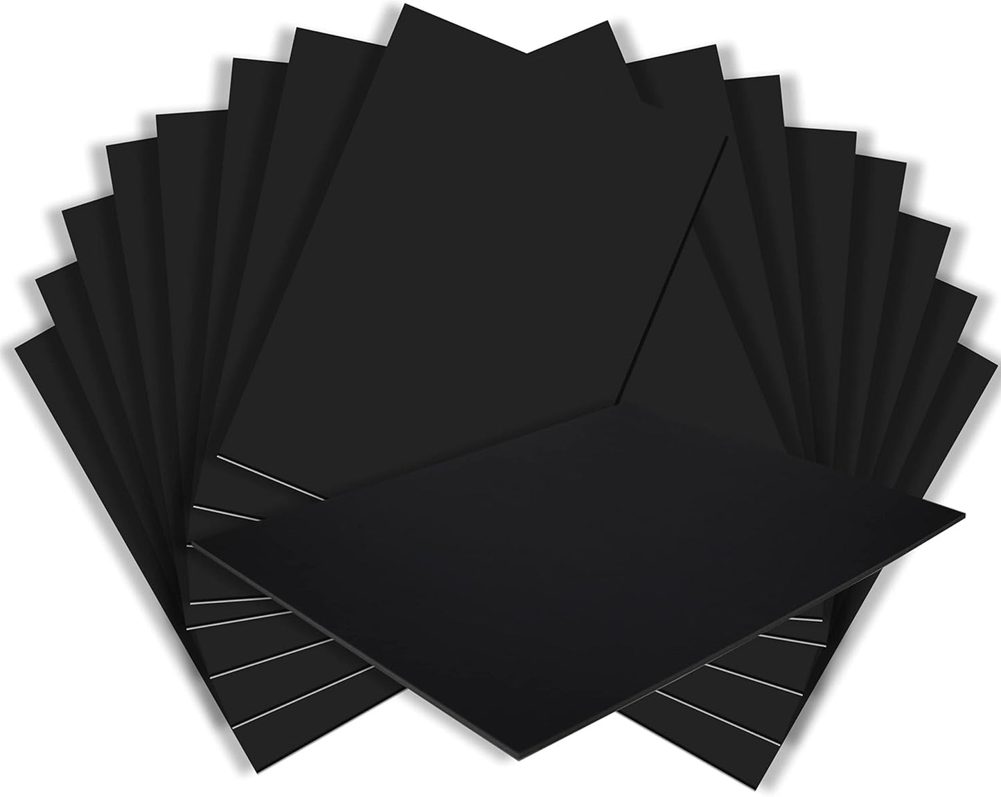 Black Foam Board - 18x24 Inch | 50 Pack of 3/16 Inch Thick Foamcore for Quality Poster Backing