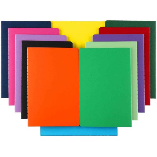 XYark Large Colorful Blank Notebook Journals Bulk with Thick Unlined Paper, 8.5x11 inch, 60 Pages, Journal Set for Travelers Students Office, Sketchbook Composition Diary Subject Notebooks, 12 Pack