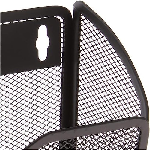 YBM HOME Mesh Wall Mount File Organizer Holder for Home and Office, Single Pocket Hanging File Holder for Folders, Documents, Letters, and Magazines, Black 1 Pack
