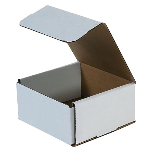 Aviditi White Corrugated Cardboard Mailing Boxes, 8" x 8" x 4" (Pack of 50) Crush-Proof Mailers, Small Cardboard Boxes for Shipping, Packing, Moving, and Storage