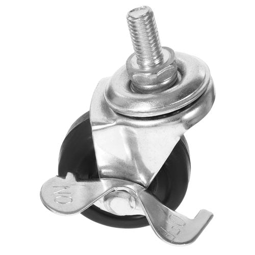 Alipis 1.5-Inch Rubber Caster Wheels Brake for Laundry Racks Heavy-Duty Swivel Cart Replacement Wheels for Home Furniture and Wire Shelving Racks