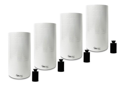 White Labels for Monarch Paxar 1131 One-Line Price Gun, 4 Sleeves, 32 Rolls Pricemarking with 4 Ink Rolls