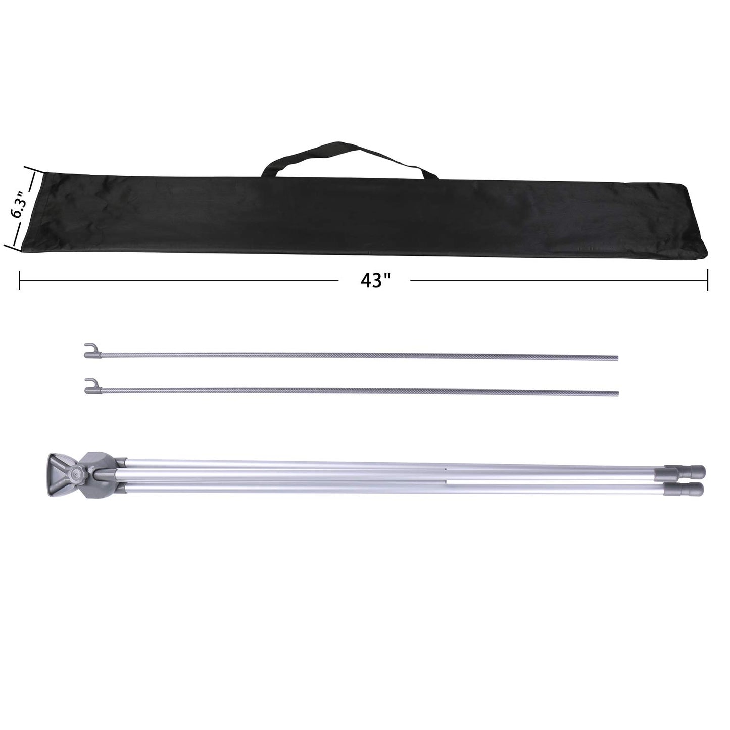 SUERUI Adjustable X Banner Stand Fits Any Banner Size Width 23" to 32" and Height 63" to 78",Portable Retractable Banner Holder with Carrying Bag - Customize Banner for Trade Show, Exhibition, 2 Pack