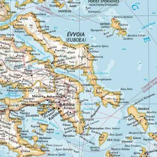 National Geographic: Greece Classic Wall Map - 30.25 x 23.5 inches - Art Quality Print