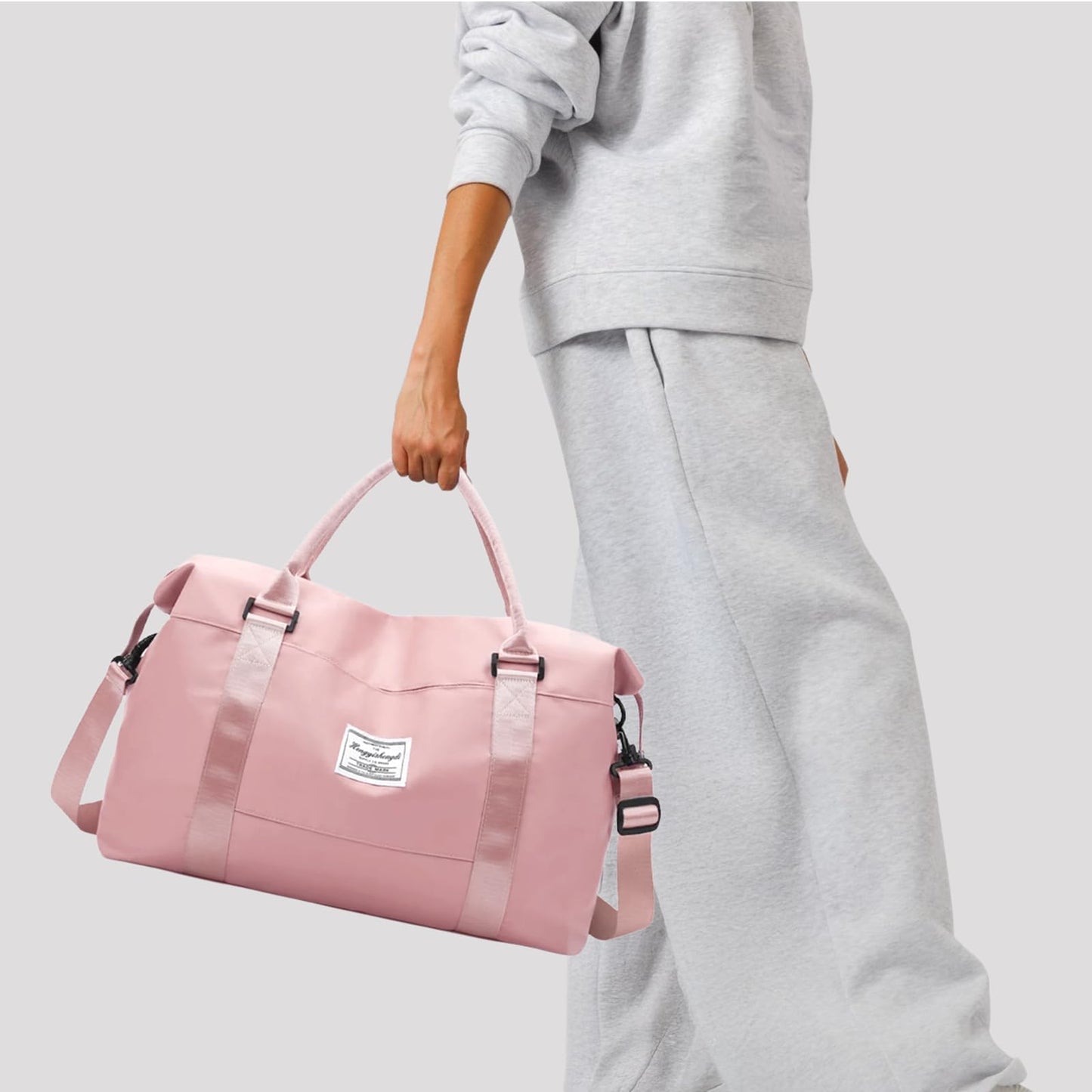Gym Duffel Bag for Women with Shoulder Strap Lightweight Tote Travel Duffle Bag Sports Tote and Weekender Overnight Use