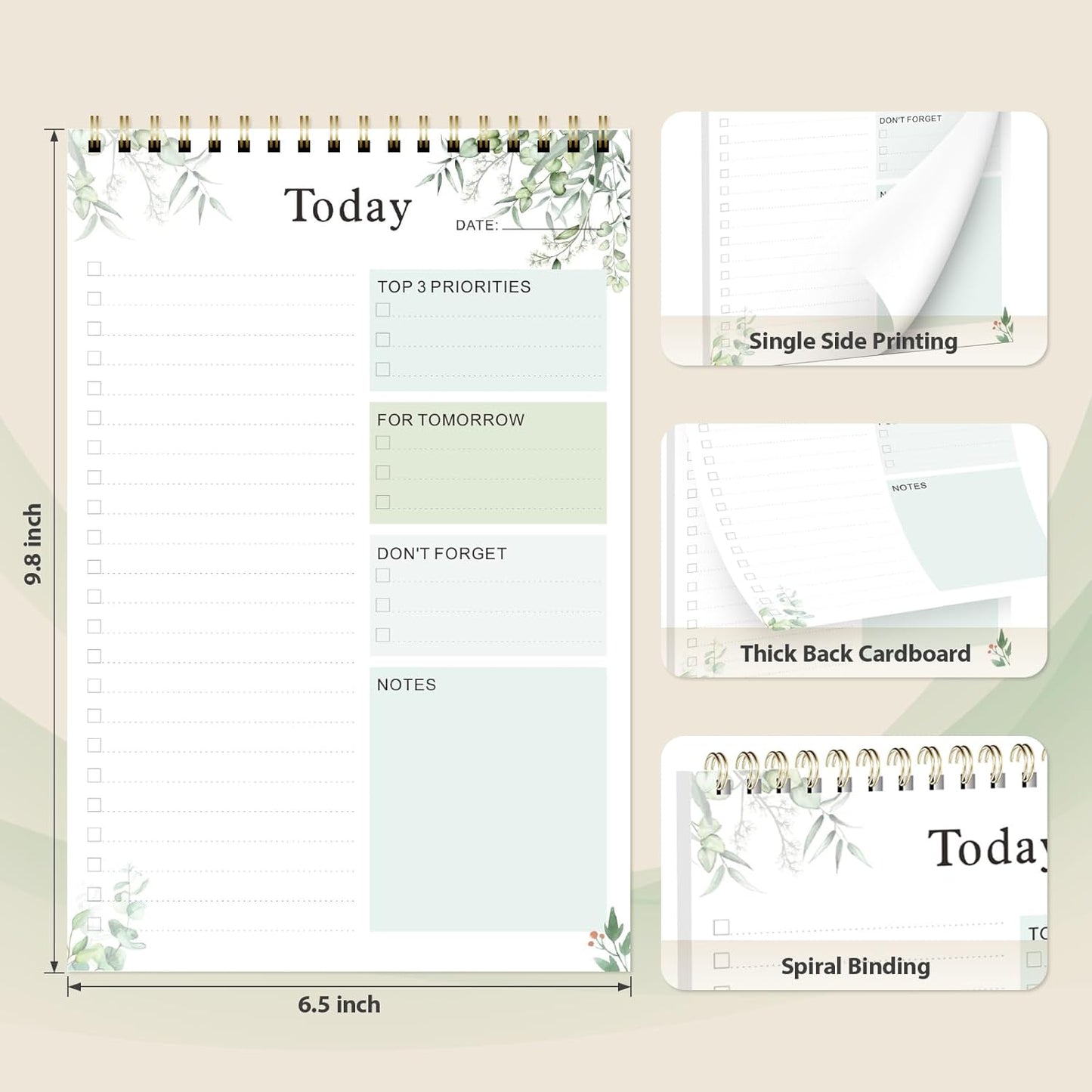 Weekly To-Do List Notepad by [Brand Name] - Undated Planner with 52 Sheets (6.5''x8.9'') for Home, School & Work