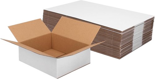Hoikwo Shipping Boxes - Set of 30 White Corrugated Cardboard Boxes for Small Business Packaging