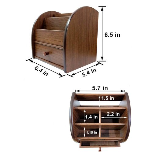 N Remote control storage organizer with drawer wood office Stationery organization pen holder Daily necessities storage case HeBen1028