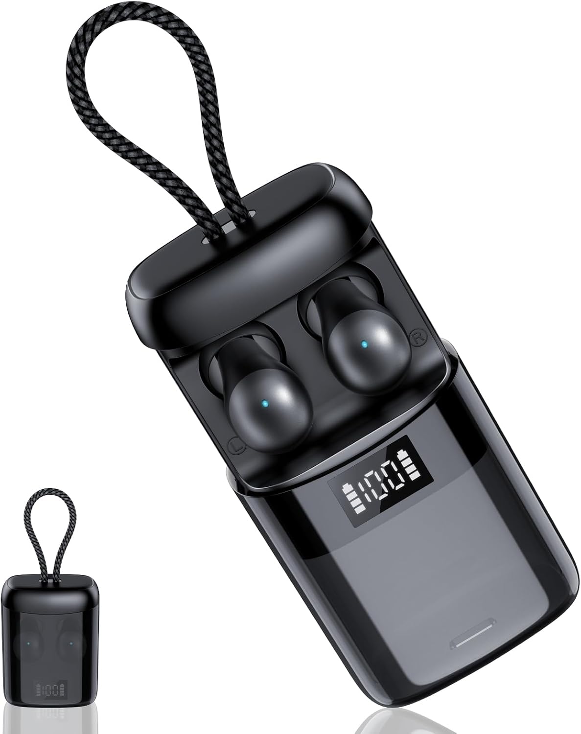 Skiennix Sleep Earbuds - Bluetooth 6.0 Mini Headphones with Sleep Monitor & 48H Playtime | Black