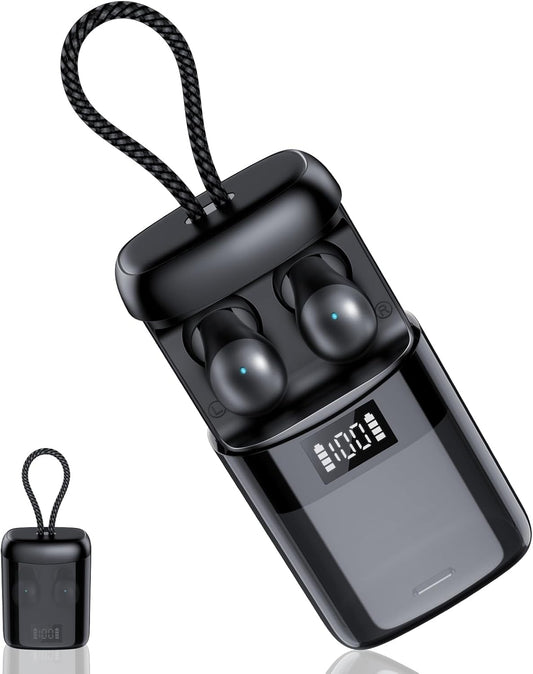 Skiennix Sleep Earbuds - Bluetooth 6.0 Mini Headphones with Sleep Monitor & 48H Playtime | Black